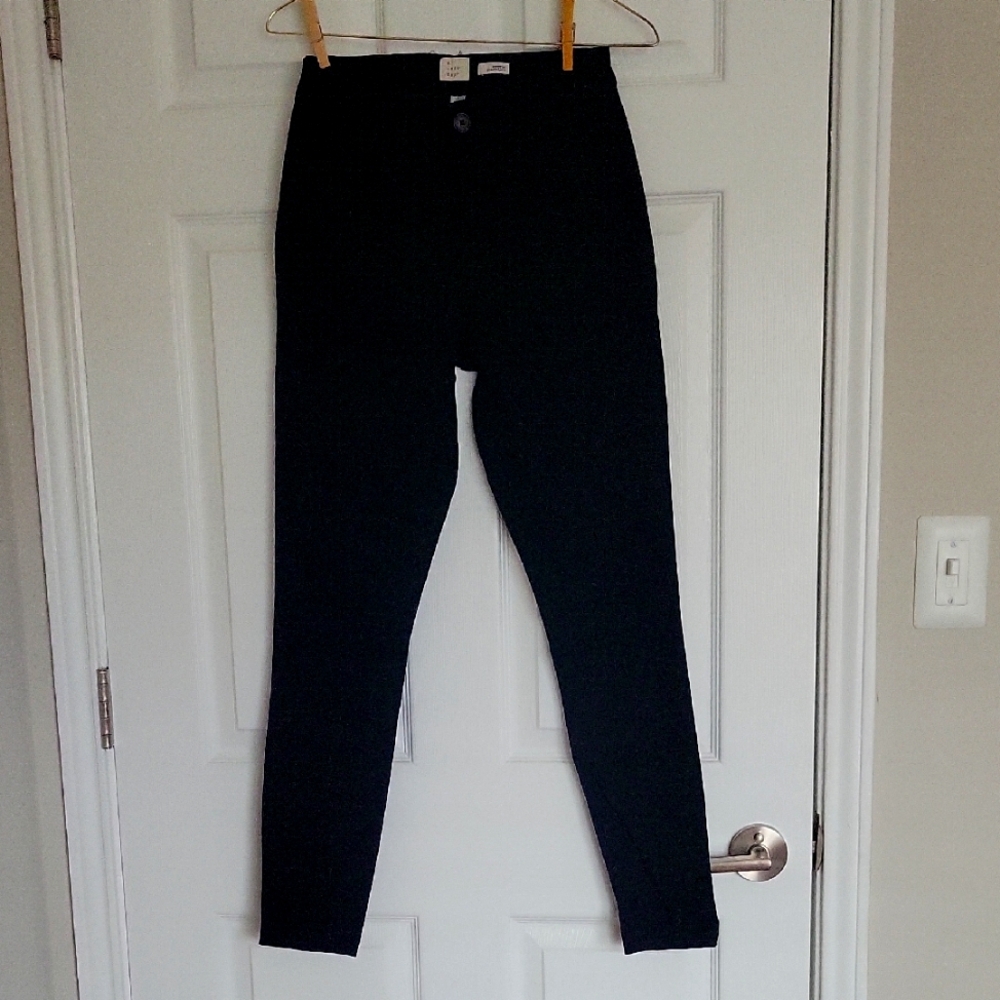 Black High-Waisted Chinos